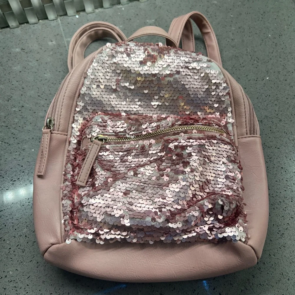 Pink Sequin girls Backpack
